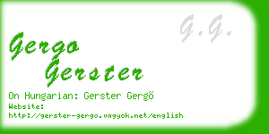 gergo gerster business card